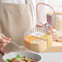 Seasoning box home kitchen seasoning tank storage box combination set one multi-grid salt monosodium glutamate seasoning seasoning bottle
