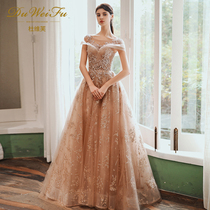 Atmospheric evening dress skirt Queen banquet Fairy quality dream high-end gas field Forest dress elegant and noble host