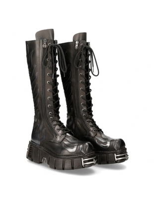 taobao agent New ROCK Spanish official genuine M-350-C1 rock metal Gothic rivet flame thick sole shoes