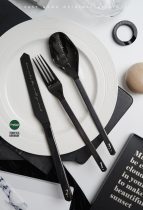 Easygood Nordic minimalist 304 stainless steel knife and fork spoon mirror Net red metal creative Western food set tableware