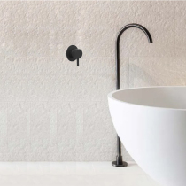 Bubble Bath full copper single to ground floor bathtub tap shower vertical column basin tap hot and cold water black