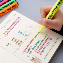 Students use highlighter marker pen color rough stroke focus on taking notes stationery hand account pen light color marker pen
