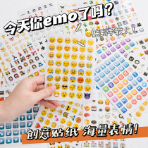 emoji expression pack Sticker Cute Children Girl Hands Tent Pictures Ins Wind Hand Ledger Girl Round Dots Material