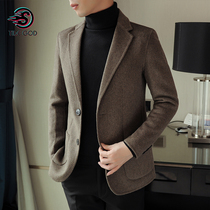 Casual Suit Men's Double-sided Wool Wool Suit Korean Slim Fit Fall Winter Single Cashmere Jacket Tide