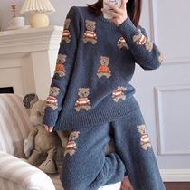 Flying good goods ~ small foreign air VIRRI CIAGA CIAGA winter soft cute bear pajamas female sweet couple suit
