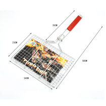 Outdoor barbecue accessories with handle grilled fish clip Bold grilled fish net grilled hamburger net barbecue net clip tool supplies