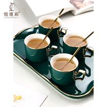 Flower teapot set afternoon tea tea set European fruit teapot candle heated glass tea cup heat-resistant English female