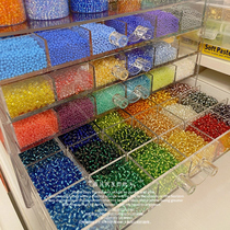 Beaded storage transparent multi-layer large-capacity drawer handmade diy material accessories separated glass bead hand jewelry box