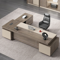 Single thickened desk simple modern president table master table manager table large class table table and chair combination boss table