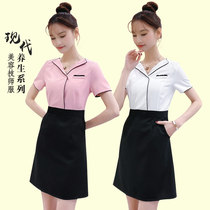 Summer beautician work clothes Female beauty salon high-end health hall Foot bath technician temperament clothing dress suit
