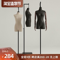 High-end clothing store window hanging model props Womens half-body table display stand Full-body mens model shelf