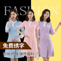 Landy fashion Korean version of medical care beauty clothing embroidery artist spring summer work clothes long Doctor Nurse uniform