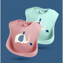 Children eat bibs supplementary food children feeding baby waterproof rice pocket super soft silicone saliva bib baby