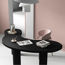 Nordic simple solid wood desk special-shaped computer desk creative homestay designer writing desk corner arc desk