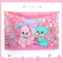 Dont mess with rabbit cute hanging cloth cartoon retro background cloth room hanging cloth bedroom dormitory wall decoration