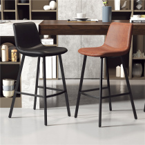 Nordic backrest bar chair creative home modern minimalist bar chair front desk casual cafe high chair stool