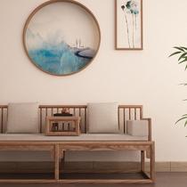New Chinese old elm Luohan bed solid wood simple old elm paint-free Zen small apartment push-pull telescopic sofa bed