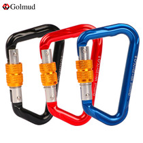 Golmud22KN Mountaineering Safety Buckle D-shaped Buckle Lock Rock Climbing Main Lock Outdoor Expansion Equipment Quick Hang Climbing Buckle 966