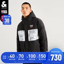 JackJones Jack Jones Male NBA Joint Bull Team Starry Sky Pattern Splicing Down 221412097
