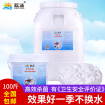 Blue swimming pool disinfection tablets Chlorine tablets 50kg2 g instant effervescent tablets Disinfectant for swimming pool cleaning water treatment