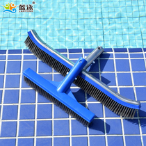 Blue swimming pool brush 10 inch 18 inch wire brush with telescopic rod swimming pool suction cleaning tool pool brush accessories