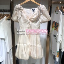 ONLY new short-sleeved strap bow trend light cooked wind dress female 121307001 121307103