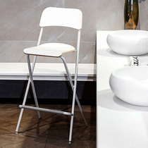 Nordic foldable high chair Frank stool kitchen bar chair chair front table chair comfortable bar chair iron art