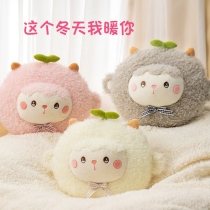 Plush hot water bag charging explosion-proof menstrual warm water bag cute hand warm Treasure Girl with belly dressing dormitory warm baby