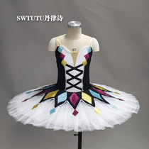 Black and white million clown ballet school procurement performance TUTU skirt childrens performance costume