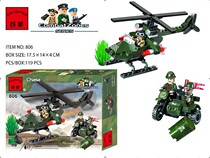 Enlightenment assembly building blocks military field people Small Soldiers 806 pursuit