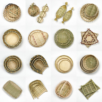 Handmade bamboo woven articles bamboo basket Bamboo Basket Containing Basket Water Fruit Basket Refreshment Tray Farmhouse With Woven Round Dustpan