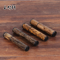 Plum Deer Bamboo Purple Bamboo Golden Silk Bamboo Toothpick Cylinder Bamboo Portable containing box Delicate Fragrant Road small fragrant cylinder to make a play piece