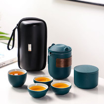 Portable travel tea set small cover equipped with outdoor foam teapot tea cup Easy single fast passenger cup Four cups