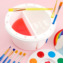 Large round paint brush bucket childrens graffiti multifunctional watercolor bucket gouache painting bucket painting painting color shrub bucket