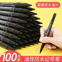 Hero marker pen Thin head black hook pen Oily marker pen Small double head color painting marker set