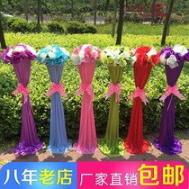 New small waist road lead Wedding Silk Flower Guide Road flower frame water injection road guide style welcome pillar arch opening flower basket