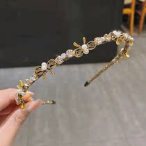 Bowknot advanced sense exquisite headdress fine hair bundle hair hoop net red 2022 new all-around head hoop