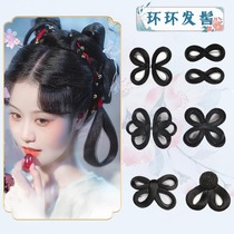 Ancient style Hanfu Ming made Song made ancient costume wig after pressing all hair bow everyday cute novice