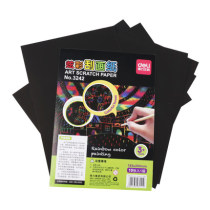 Del 3242 Scratch Paper Children 16K Colorful Scratching Painting Drawing Paper 10 Papers per pack Send Bamboo Pen