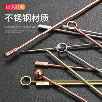 Cocktail decoration Stainless steel decoration wine label wine needle bar KTV fruit label Martini olive needle bartending stick