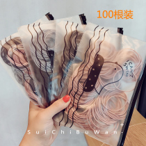 Korean net red ins thin head rope female tie head high elastic rubber band basic hair ring simple holster small hair rope