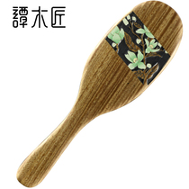 Tan Carpenter lacquer art airbag hair care massage comb gardenia flower open personal cleaning care send Lady gift comb