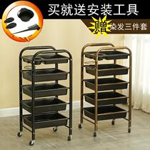 Barber small cart vintage hair salon perm dyeing tool trolley nail art beauty shelf multifunctional
