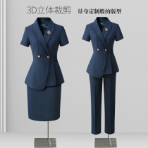 Professional suit women summer thin short sleeve suit coat high-end interview dress formal occasion work clothes