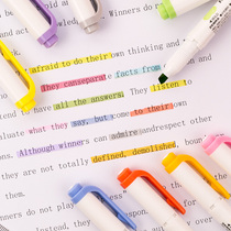 Japanese zebra zebra Mildliner light color Department flat for marking pen students with color pen rough key soft color light Morandi color stationery hand account pen note highlighter set