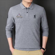 Paul mens counter long sleeve T-shirt autumn new cotton young and middle-aged business leisure high-end embroidered polo shirt T