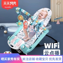 Infant two-in-one folding fitness frame childrens rocking chair puzzle early education sound and light baby pedal piano toy