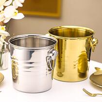 Heavy red wine ice buckets for milk tea merchants insulated medium cups for milk tea with stainless steel bar ktv