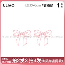 ULIAO girl heart bow tattoo sticker waterproof long-lasting simulation ins red Japanese personality design tattoo
