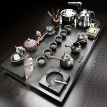 Atomized flowing water whole piece Wujin Stone tea tray automatic tea set set home large tea table simple integrated Tea Sea